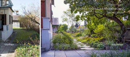 Gartenplanung Waas Landhausgarten vorher-nachher Gartengestaltung Renate-Waas Muenchen Bilder Garten