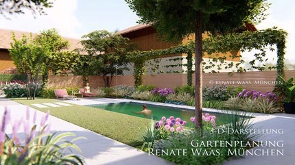 garten-planen 3-d-darstellung Gartenplanung Renate Waas Garten mit Pool