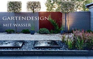 Gartendesign-mit-Wasser Wasserbecken Quellstein pflegeleicht pflegeleichter-Garten