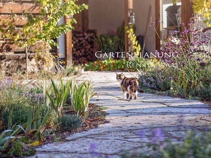 gartenplanung gartengestaltung Nagelfluhplatten Bauerngarten Wegebelag Wege