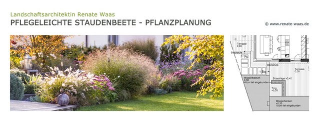 Gartenplanung Staudenbeete moderne-Gartengestaltung Gartenplanung Gartendesign Renate-Waas Muenchen